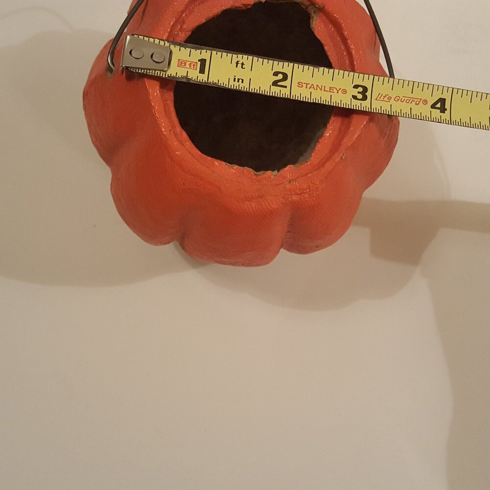 Halloween Vintage Jack O Lantern Paper Mache Pulp Container Small *AS IS* - Picture 12 of 16